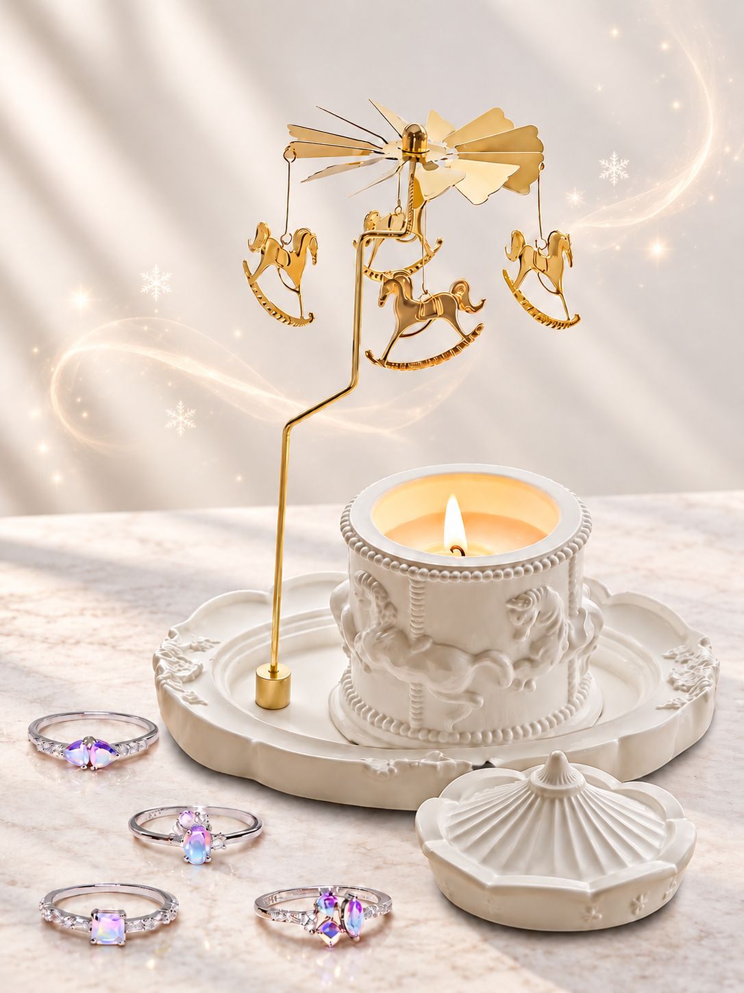 Carousel Candle - Aurora Ring Collection