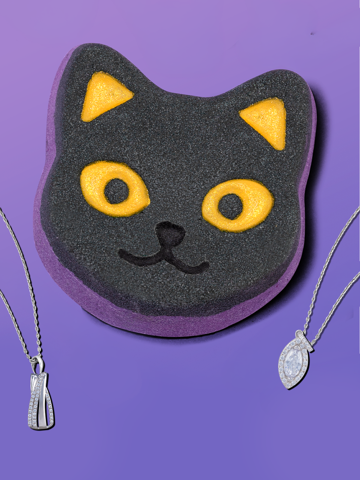 Halloween Cat Bath Bomb - Necklace Collection