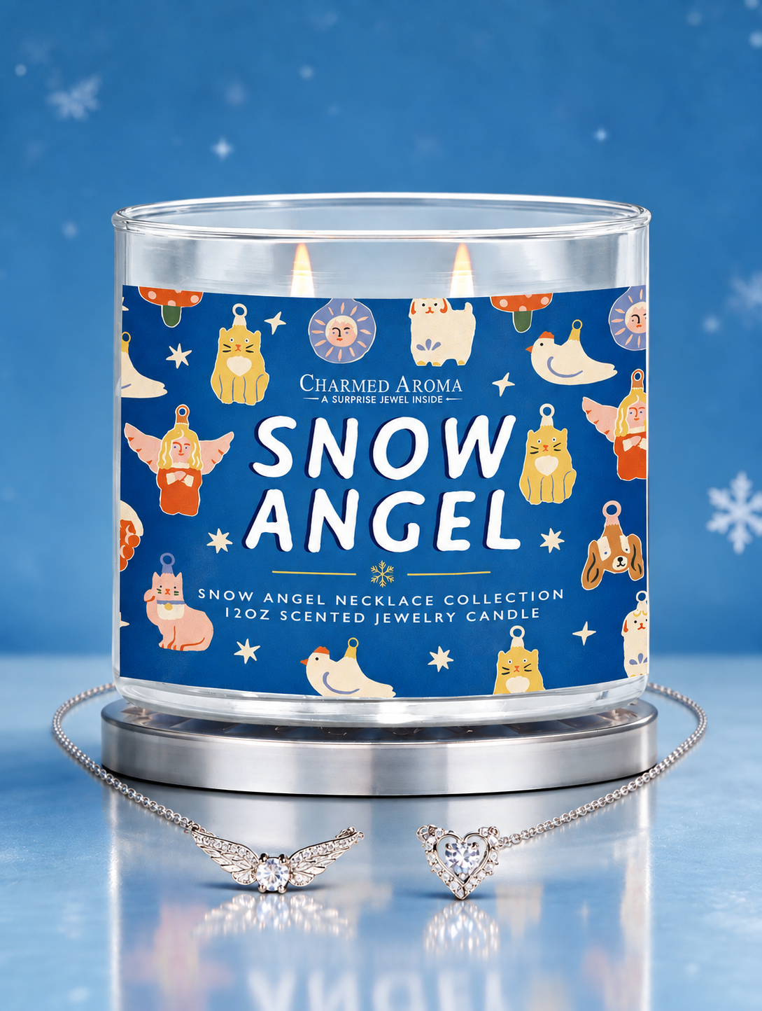Snow Angels Candle - Angel Wings Necklace Collection